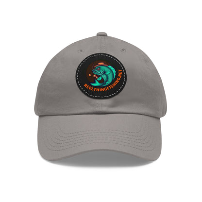 Dad Hat with Leather Patch (Round)