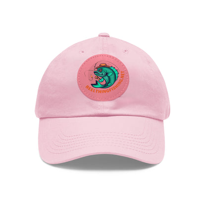 Dad Hat with Leather Patch (Round)