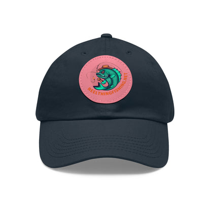 Dad Hat with Leather Patch (Round)