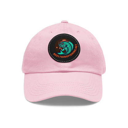 Dad Hat with Leather Patch (Round)