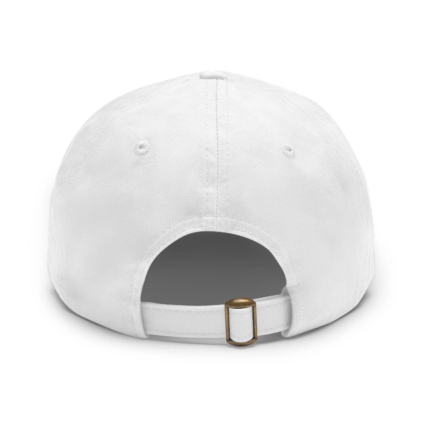 Dad Hat with Leather Patch (Round)