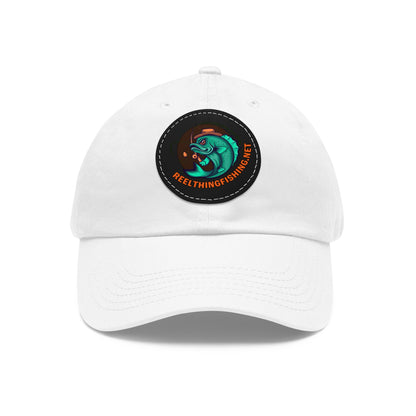 Dad Hat with Leather Patch (Round)