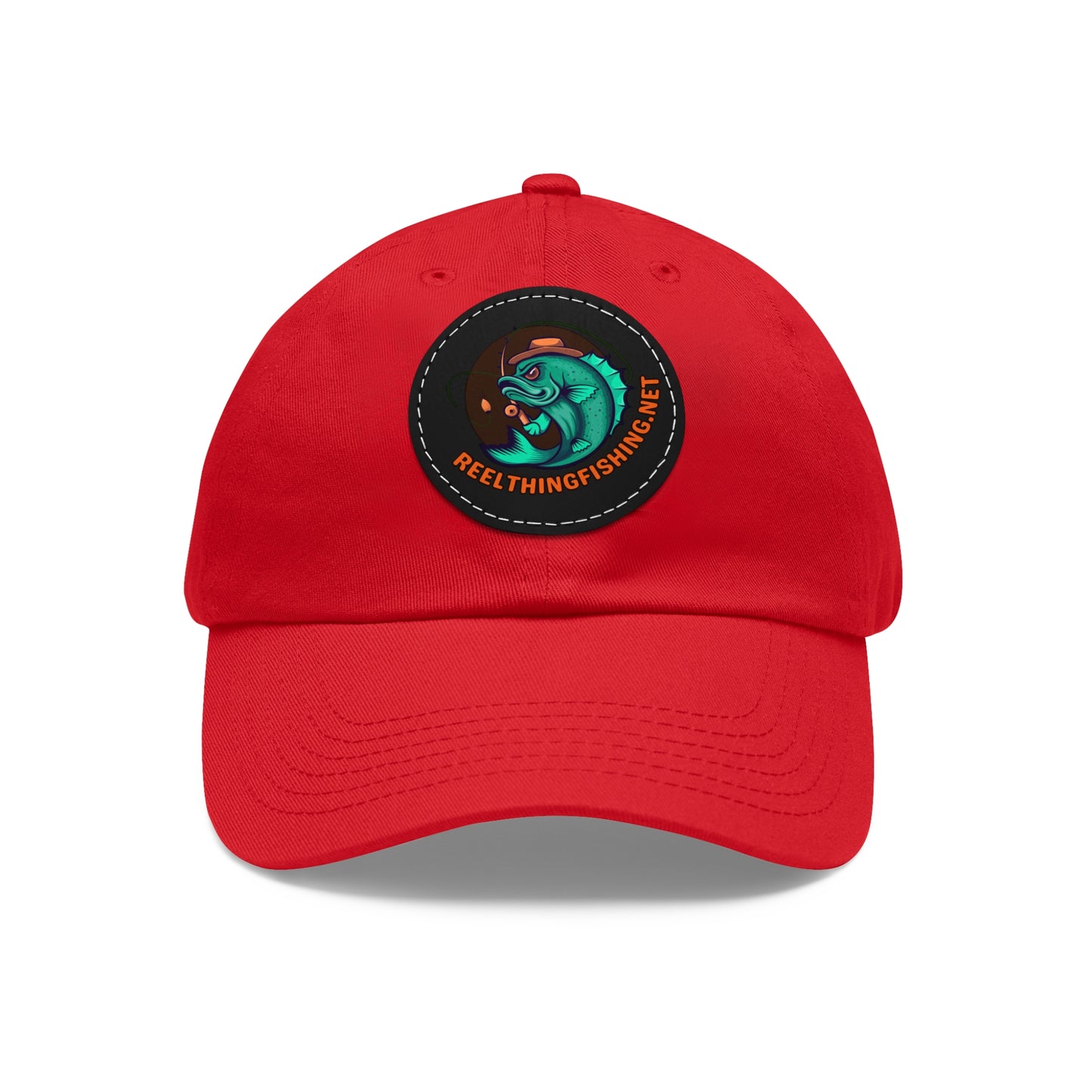 Dad Hat with Leather Patch (Round)