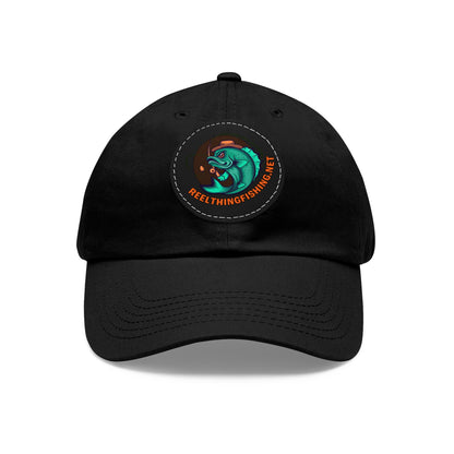 Dad Hat with Leather Patch (Round)